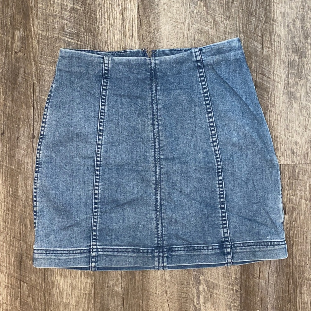 free people denim skirt